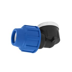 D25x3/4" BM - könyök fémgyűrűvel - Poliext