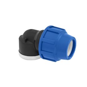 D32x3/4" BM - könyök fémgyűrűvel - Poliext