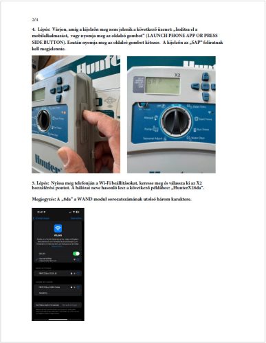 Hunter X2-WAND WIFI modul